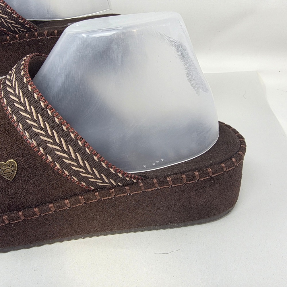 Skechers BOBS Keep It Cozy Women 9.5 114560 Chocolate Brown Slipper Clog Exc - Picture 7 of 16